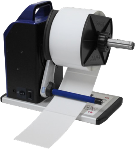 GoDEX T20 label rewinder — wide label support up to 7 inches with coreless core compatibility at 14 ips
